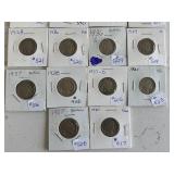 Buffalo Nickels Including Gold Plated