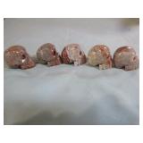 5 Jasper Skulls 5 Jasper Skulls