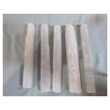 5 Selenite Crystal Sticks 5 Selenite Crystal Sticks