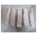 5 Selenite Crystal Sticks 5 Selenite Crystal Sticks
