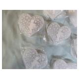 10 Selenite Crystal Hearts with Fairies on them. 10 Selenite Crystal Hearts with Fairies on them.