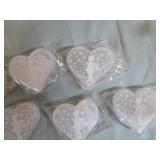 10 Selenite Crystal Hearts with Fairies on them. 10 Selenite Crystal Hearts with Fairies on them.