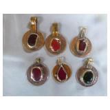 20 Coin-Like Gem Stone Pendants 20 Coin-Like Gem Stone Pendants