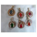 20 Coin-Like Gem Stone Pendants 20 Coin-Like Gem Stone Pendants