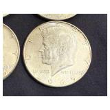 4 1965 Kennedy Half Dollars