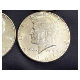 4 1965 Kennedy Half Dollars