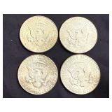 4 1965 Kennedy Half Dollars