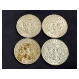 4 1968 Kennedy Half Dollars