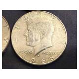 4 1968 Kennedy Half Dollars