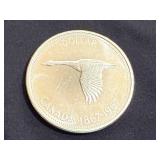 1967 Canadian Centennial Silver Dollar - 80% Silver