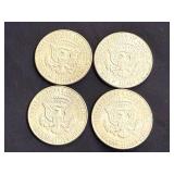 4 1968 Kennedy Half Dollars