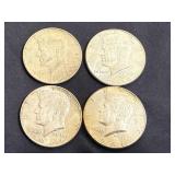 4 1966 Kennedy Half Dollars