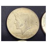 4 1966 Kennedy Half Dollars