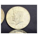 4 1967 Kennedy Half Dollars