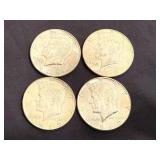 4 1969 Kennedy Half Dollars