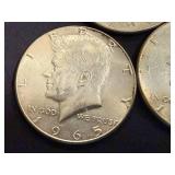 3 1965 Kennedy Half Dollars