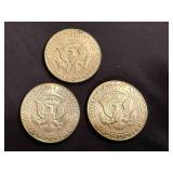 3 1965 Kennedy Half Dollars