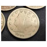 8 Liberty Head V Nickels