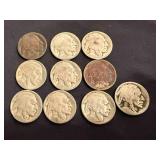 10 Buffalo Nickels