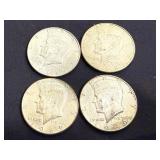 4 Kennedy Half Dollars 2 - 1968 & 2 - 1969