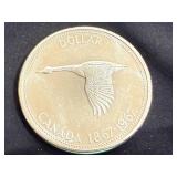 1967 Canadian Centennial Silver Dollar - 80% Silver