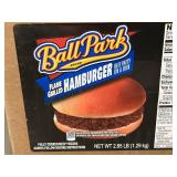 H - Ball Park Flame Grilled Hamburger Beef Patties on a Bun 2.85 lb Box H - Ball Park Flame Grilled Hamburger Beef Patties on a Bun 2.85 lb Box