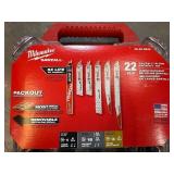 Milwaukee-PACKOUT SAWZALL Reciprocating Saw Blade Set (22-Pack) with 9 in. 8 TPI Metal Cutting NITRUS Torch Blade