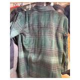 Size Small- ski doo woman’s plaid over shirt Green $95 Retail