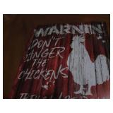 Chicken coop metal sign...