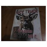 Nice truck antler sign...