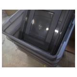 4 Plastic covered file boxes, one i...