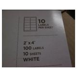 5 10 Packs Avery 2 x 4' shipping la...