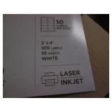 5 10 Packs Avery 2 x 4' shipping la...