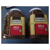 2 1 pound jars of Snyder's mini pre...