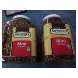 2 1 pound jars of Snyder's mini pre...