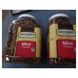 2 1 pound jars of Snyder's mini pre...