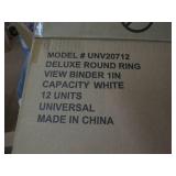 12 Deluxe round ring binders...