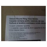 12 Deluxe round ring binders...