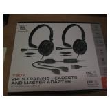 2 Training headsets and a master ad...