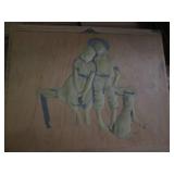 Box of 14 assorted molds or wall ar...