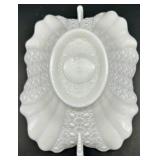 Vintage Fenton Daisy & Button Milk Glass Vases - QTY 3