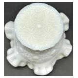 Vintage Fenton Daisy & Button Milk Glass Vases - QTY 3