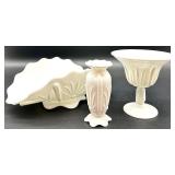 Vintage Fenton Cactus Pattern Milk Glass (Lot of 3)