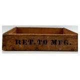 Pepsi-Cola Vintage Wood Crate Pair - Outer Pepsi Crate & RET. TO MFG.