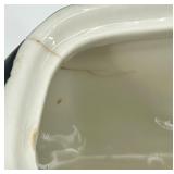 Vintage Hall Pottery- Black Glaze Teapots, Creamer and 3 bowls