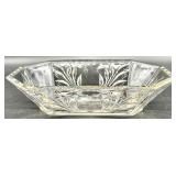 Vintage Glassware Set including Twisted-Stem Candlesticks, Hex Leaf Dish, Tumbler and More