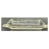 Vintage Glassware Set including Twisted-Stem Candlesticks, Hex Leaf Dish, Tumbler and More