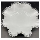 Vintage Fenton Glass Silver Crest Bowls QTY 4