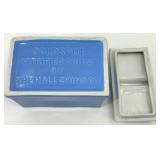 Vintage Hall's Rose Pattern Blue Kitchenware - Shakers, Covered Dish, Creamers and Teapot