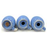 Vintage Hall's Rose Pattern Blue Kitchenware - Shakers, Covered Dish, Creamers and Teapot